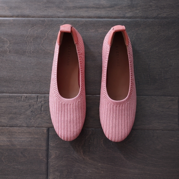 Everlane Day Glove ReKnit Ballet Flat Coral Pink - Picture 2 of 15